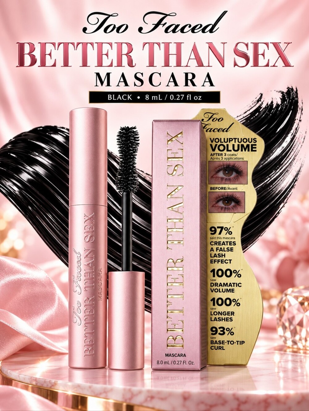 Too Faced Better Than Sex Volumizing & Lengthening Mascara